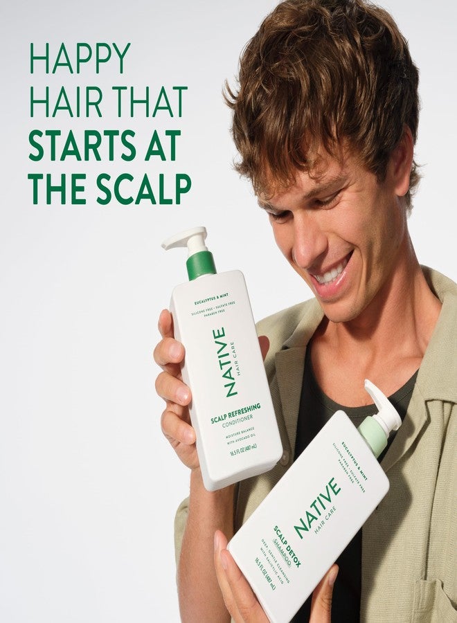 Native Scalp Detox Shampoo and Conditioner, Eucalyptus & Mint, Naturally Derived Ingredients | All Hair Types, Color & Treated, Fine to Dry Damaged, Sulfate & Dye Free - 2-Pack - Image 4